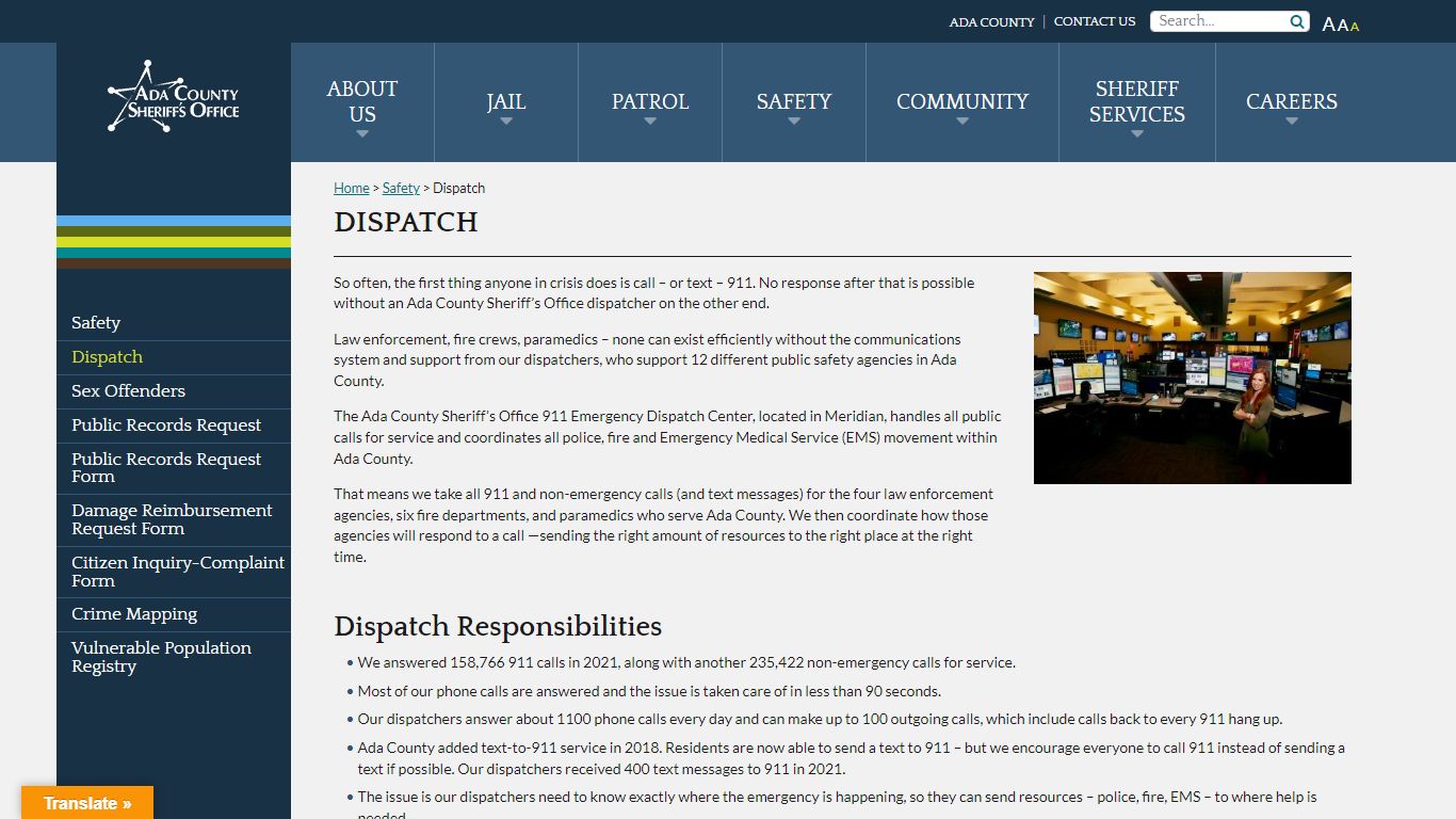Dispatch - Ada County Sheriff